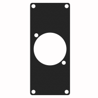 CAYMON CASY108/B CASY 1 space cover plate - 1x powerCON TRUE1 outlet connector hole Black version CAYMON CASY108/B CASY 1 space cover plate - 1x powerCON TRUE1 outlet connector hole Black version