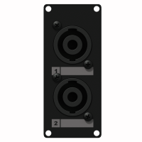 CAYMON CASY142/B CASY 1 space with 2x male SpeakON to 4-pin terminal block Black version CAYMON CASY142/B CASY 1 space with 2x male SpeakON to 4-pin terminal block Black version